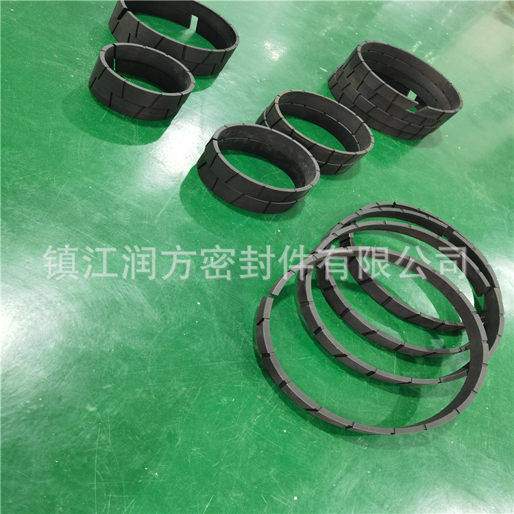 批发压缩机空压机设备配件活塞环支撑环四氟增强碳纤维PCTFE