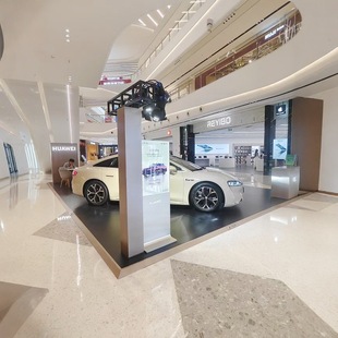 Ultra-Thin Floor for Shanghai Shopping Mall Display Cabinets, Exhibition Hall Melamine Booth, Car Show Floor Rental