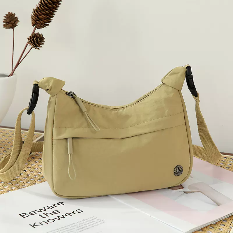 多功能斜挎包轻便防泼水尼龙布包旅行手提包饺子包肩带可拆卸女包