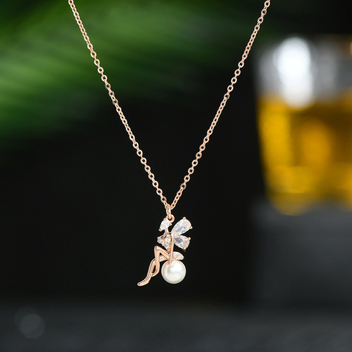 Special Price Women's Necklace Lockchain Bargain Style Zircon Micro-set Women's Necklace Commute Style Accessory