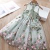 Spring dress, Hanfu girl's, summer cheongsam, small princess costume, floral print