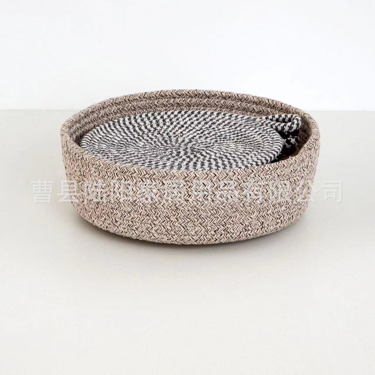 황백색 커피가 섞인 원형 바구니 6개 (색상은 고객센터에 문의하세요)