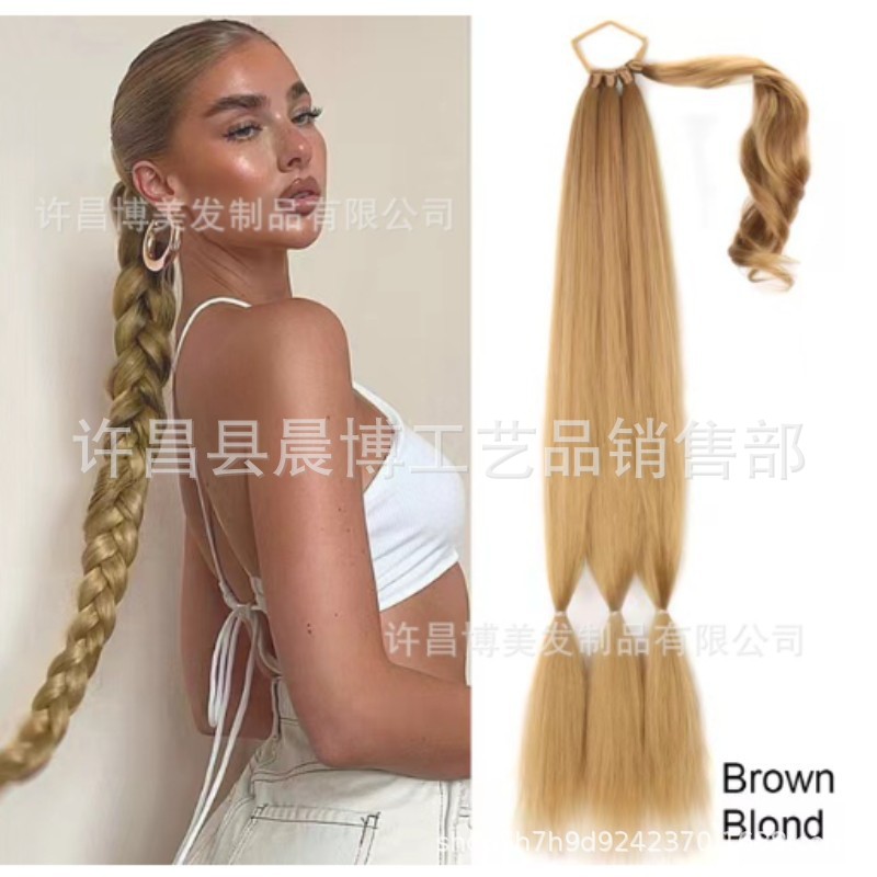 Peluca Cola de Caballo femenina enrollamiento extensión del pelo Cola de Caballo peluca sintética boxeo ponytail en stock Comercio exterior nuevo producto