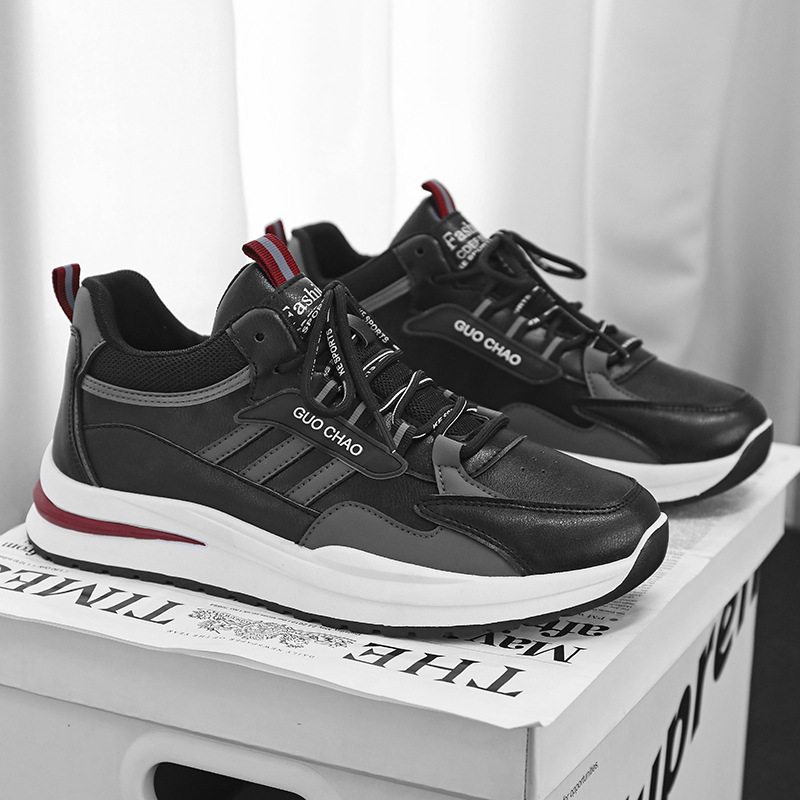 Ad nuevo estilo trébol mid-top zapatos de hombre Zapatos de argán transpirable impermeable cuero suave inferior antideslizante deportes zapatos casuales zapatos de moda