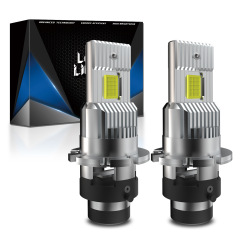 跨境热销直插D系列汽车LED大灯D2S解码D4S风扇超高亮D2R一体式D4R