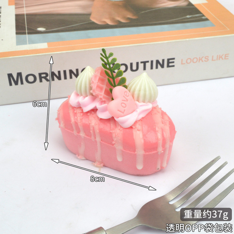 食品冷蔵庫マグネット PU クリームストロベリーケーキマグネット付きケーキルームデザートショップ装飾品冷蔵庫マグネット模擬食品|undefined