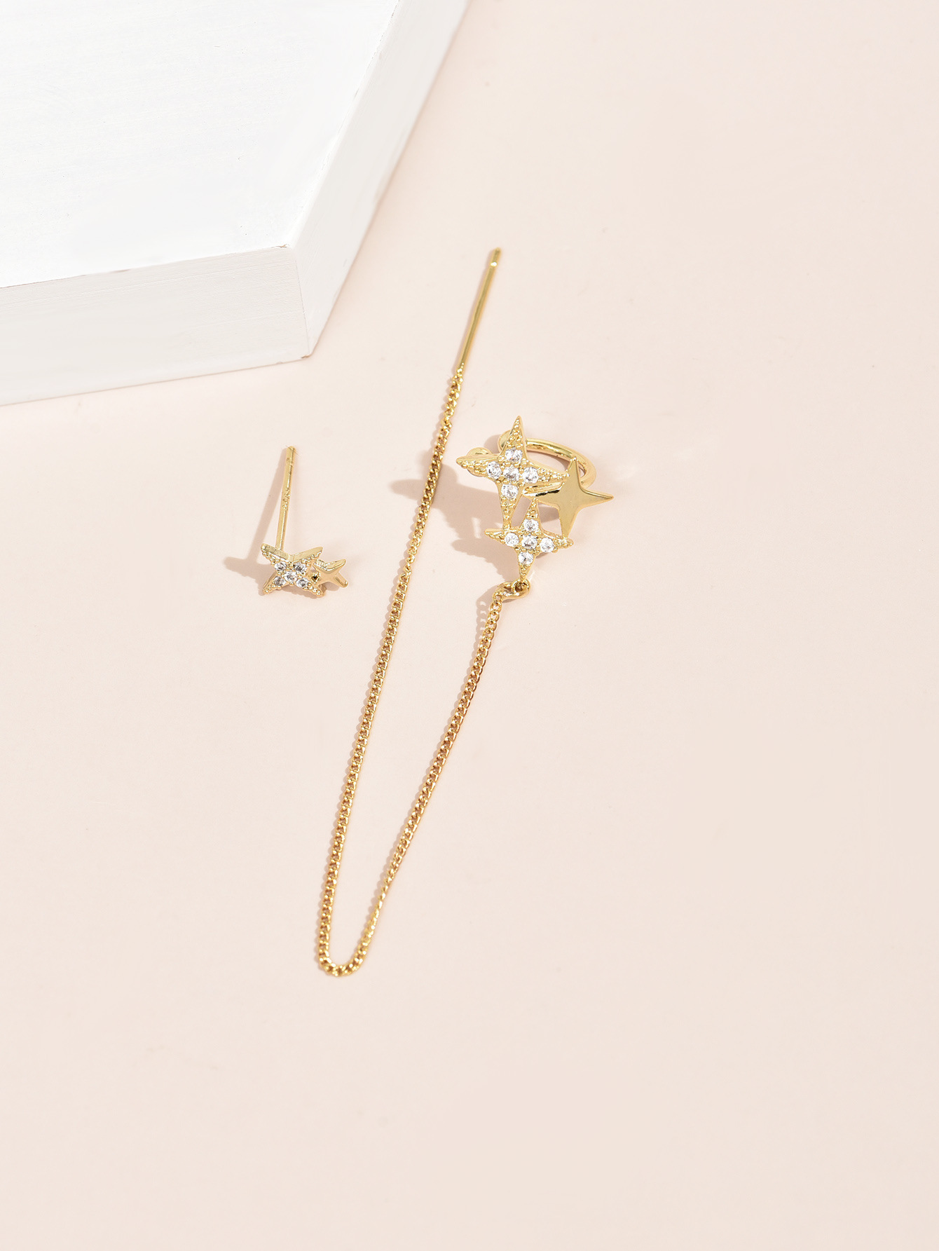 Nihaojewelry Bijoux En Gros Mode Boucles D&#39;oreilles Gland Étoile À Cinq Branches Clip display picture 3