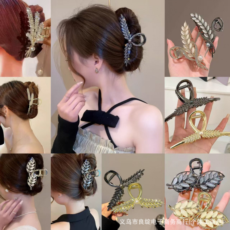 Direct Sale from the Manufacturer: Collection of Wheat Ear Tassel Hair Clips, Large Hairpins for the Back of the Head, New Style Shark Clips for Women, Hair Accessories Direct Sale from the Manufacturer: Collection of Wheat Ear Tassel Hair Clips, Large Hairpins for the Back of the Head, New Style Shark Clips for Women, Hair Accessories