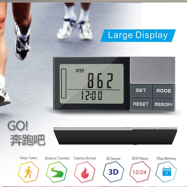 3D sensor pedometer distance calories 7 days memory manufacturer private model Amazon cross-border in stock pedometer