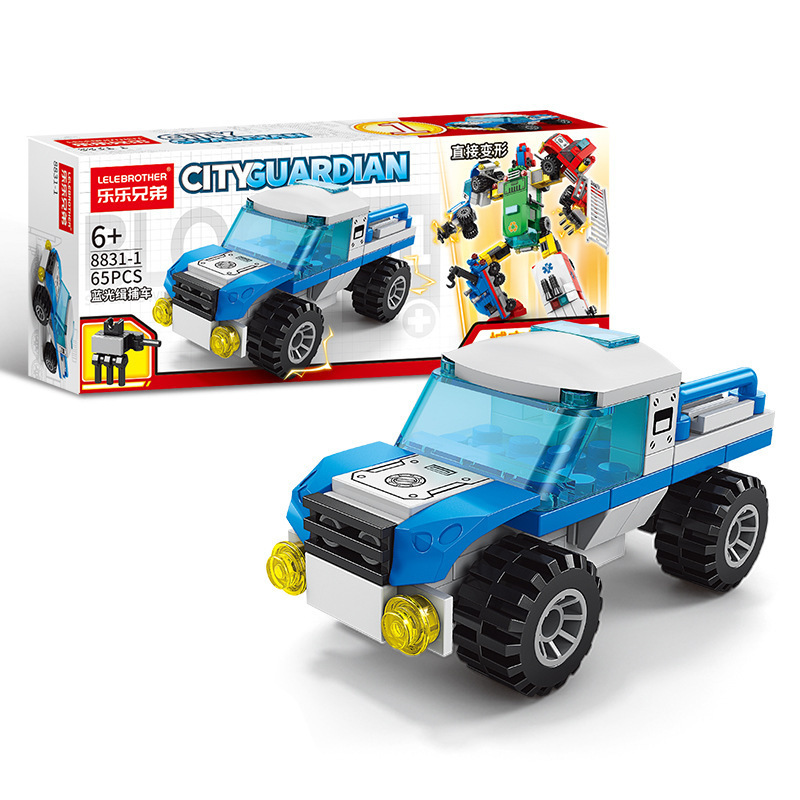 Lego compatible con camiones Lego automóviles robot deformación de partículas pequeñas niños puzzle ensamblaje al por mayor