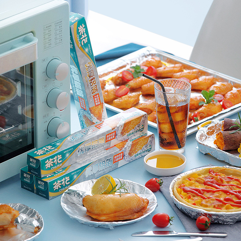 Camelia-horno de papel de aluminio para el hogar, alimentos universales, barbacoa, freidora de aire, bandeja para hornear de papel de aluminio, cocina de calidad alimentaria 2