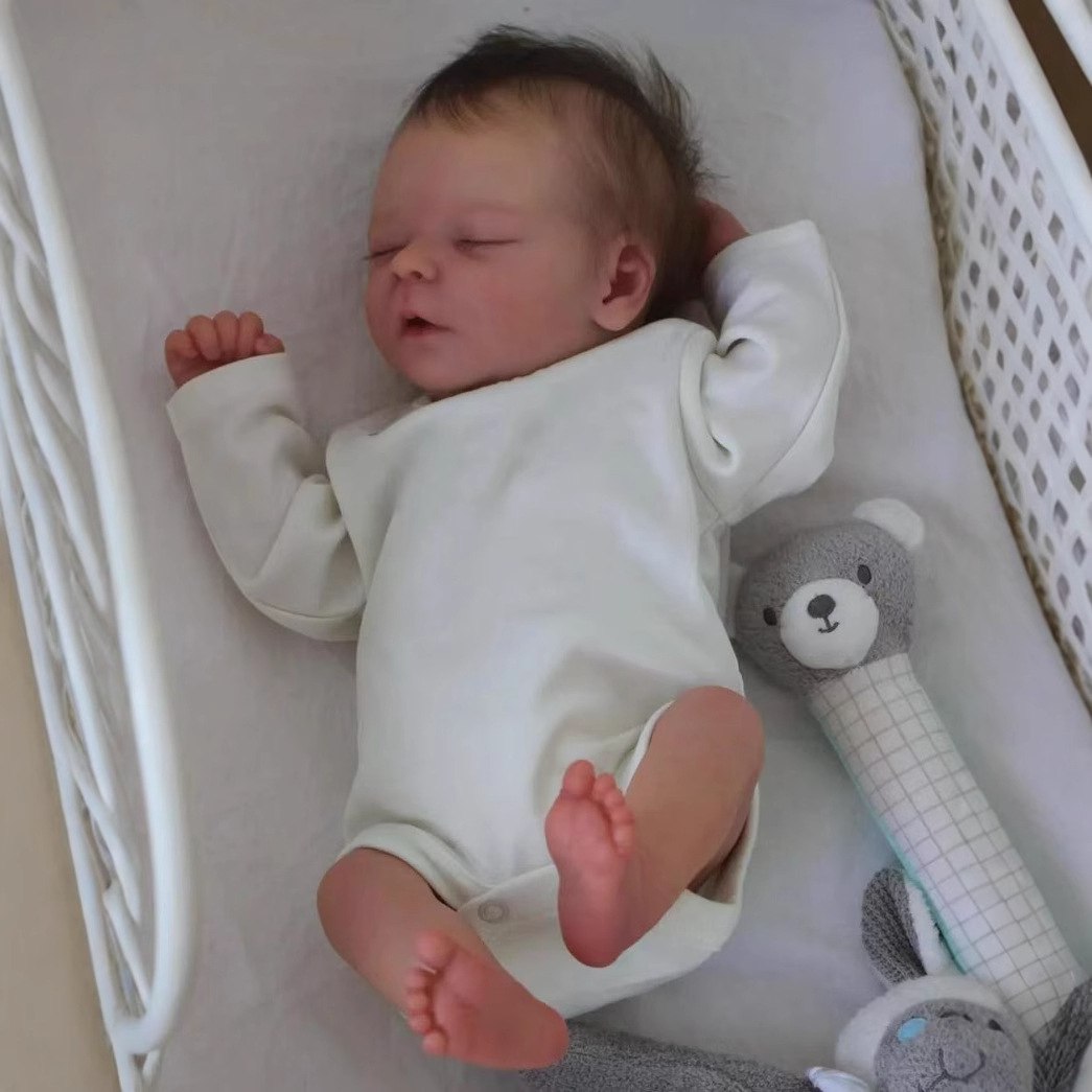 Muñeca de renacimiento de bebé de simulación Darren de 16 pulgadas