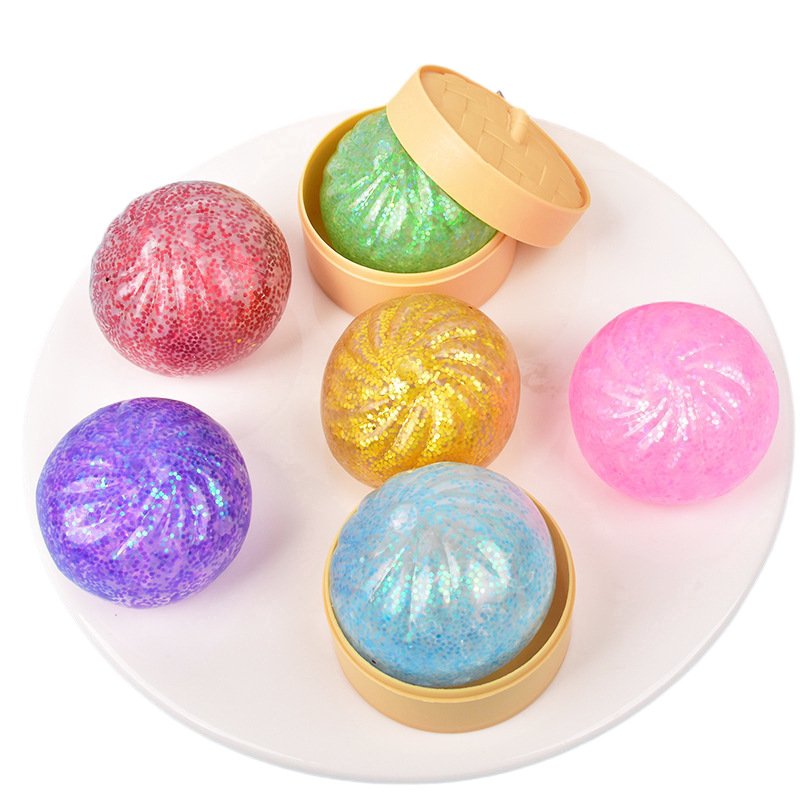 Explosiones transfronterizas juguetes de descompresión polvo flash bolos de color forma de bola de ventilación bola bola de reducción de presión bolos al por mayor