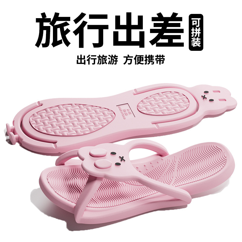 Foldable Couple Travel Slippers, Hotel Non-Slip Travel Essentials, Easy to Carry, Suitable for Indoor Home and Bathroom Use for Men and Women Foldable Couple Travel Slippers, Hotel Non-Slip Travel Essentials, Easy to Carry, Suitable for Indoor Home and Bathroom Use for Men and Women