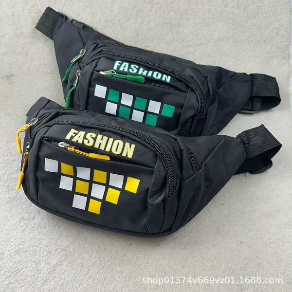 New waterproof Oxford cloth waist bag for men and women, large-capacity cash collection bag, business bag, mobile phone bag, shoulder crossbody bag