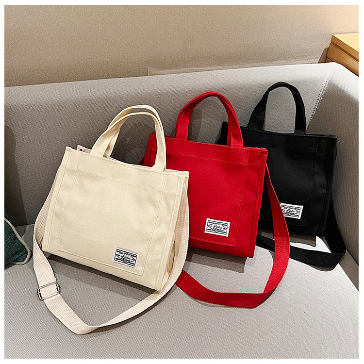 257g Weight Polyester Lining Material Sewing Thread Fashion Element Zipper Closure Type Single Shoulder Strap, Top Handle Strap Type Square Bag Bags Type Casual Occasion Canvas Material Solid Color Pattern All Seasons Season Women's Gender Streetwear Style Square Shape Women's Canvas Solid Color Streetwear Sewing Thread Square Zipper Square Bag 39