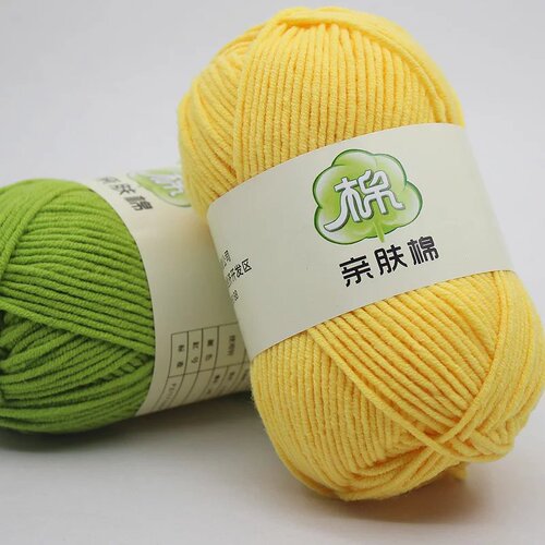 Semi-worsted 5-ply milk cotton self-knitted scarf yarn ball medium yarn rug handmade DIY knitting crochet kit material pack