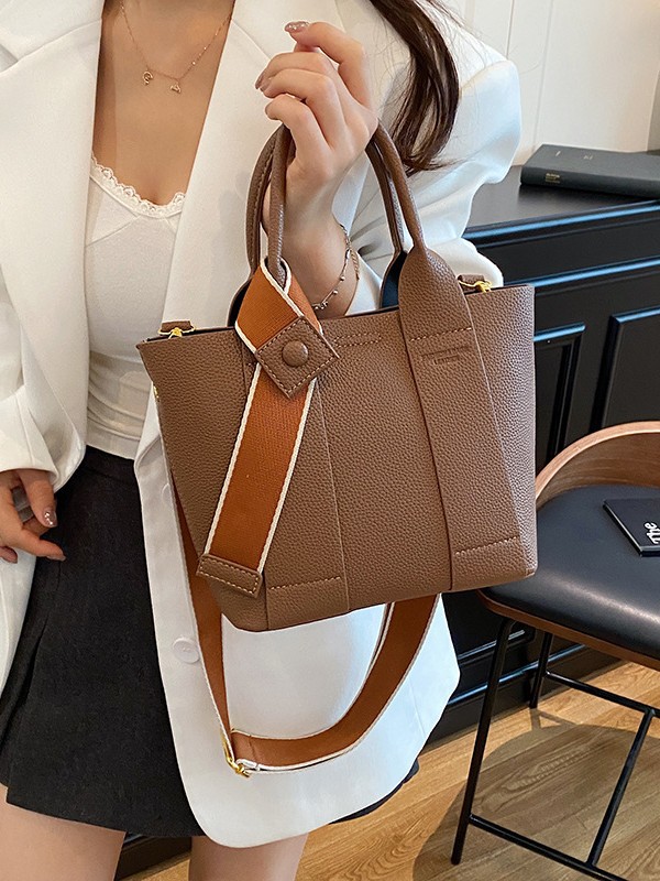 Nuevo bolso de cubo de mano transfronterizo de moda de comercio exterior de mujeres Lichi estampado de alta calidad bolso de hombro