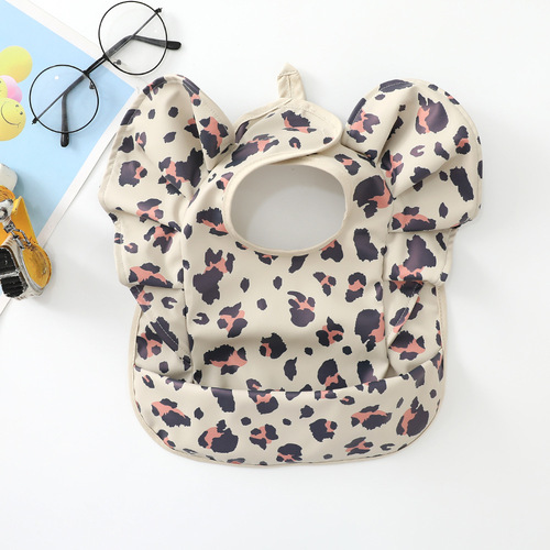 Danish new baby rice bag angel wings bib PU waterproof bib bib baby rice bag supplementary food