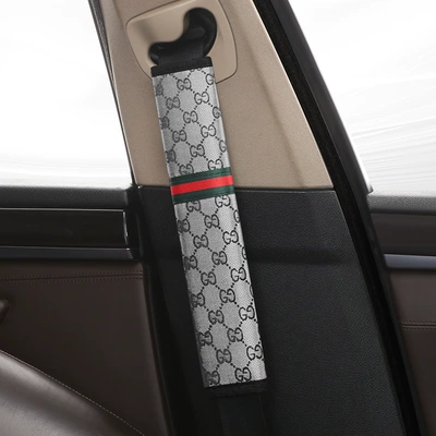 super long anti-wear clothing large — Seat belt shoulder pad - c01-flax-classical-grey-23cm-single