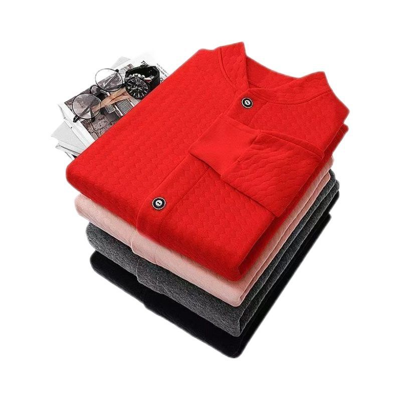 Nuevo cardián de algodón de tres capas, ropa interior cálida, abrigo de otoño, pantalones de otoño, fácil de usar y quitar, envía a los padres para mantener el calor en invierno