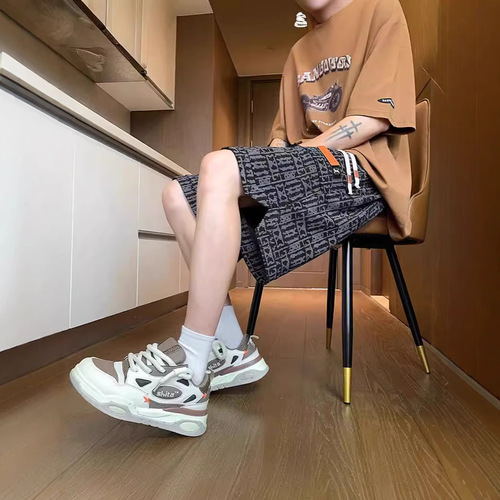 Men's Summer Outerwear American Street Fashion Sports Fitness Medium Pants Youth Casual Running Five-Finger Shorts