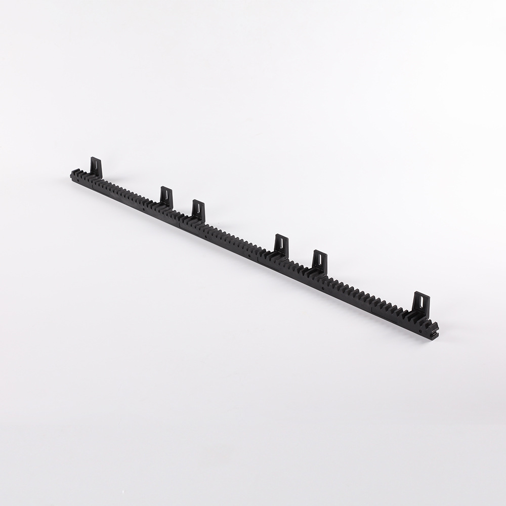 4眼轻型黑色尼龙齿条厂家批发 家用平移门开门机直齿五金配件齿条