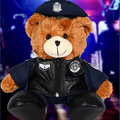 警察小熊公仔皮衣特警泰迪熊玩偶制服暴力熊毛绒玩具礼物纪念品