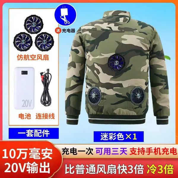 Camouflage air fan with accessories, 1 pieces