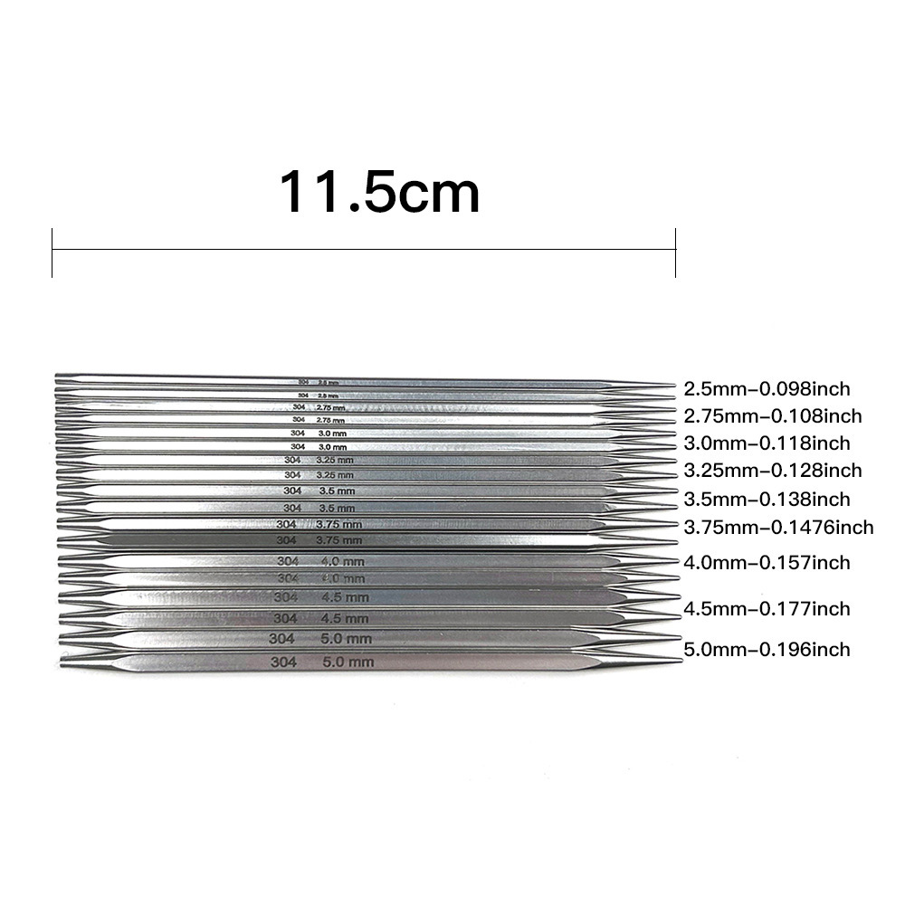Herramienta de tejido Acero inoxidable 304 Política desmontable Aguja de anillo cuadrado Aguja desmontable de cubo 9 PU