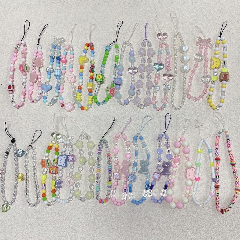 Korean Style Internet Celebrity Phone Lanyard Japanese New Versatile Bead Chain Hand Strap New Accessory Summer Cross-Border