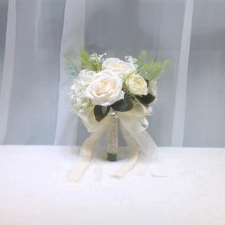 162森系仿真玫瑰花婚纱拍照摄影新娘结婚庆订婚手捧花