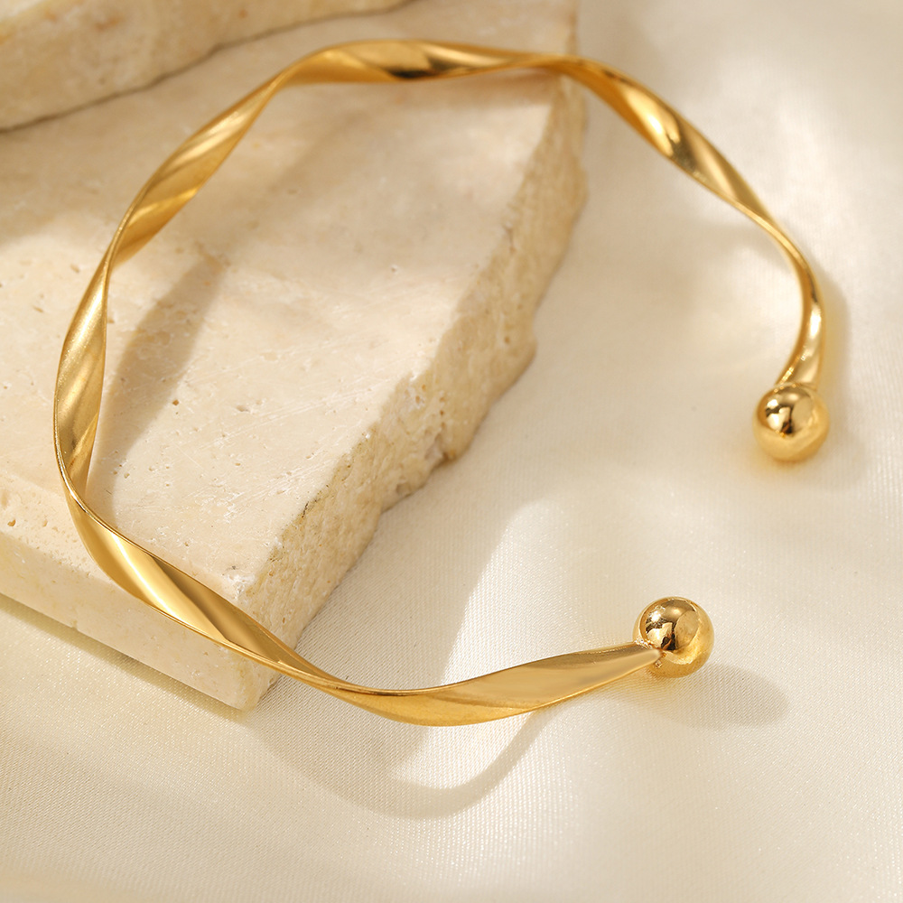 Simple Style Solid Color 304 Stainless Steel Stainless Steel Bracelets In Bulk display picture 3