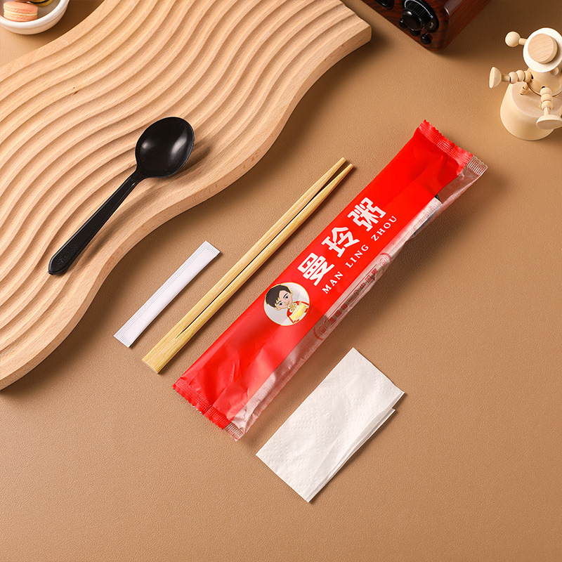 Chopsticks, tableware, set for commercial use, 3 piece set, custom-made