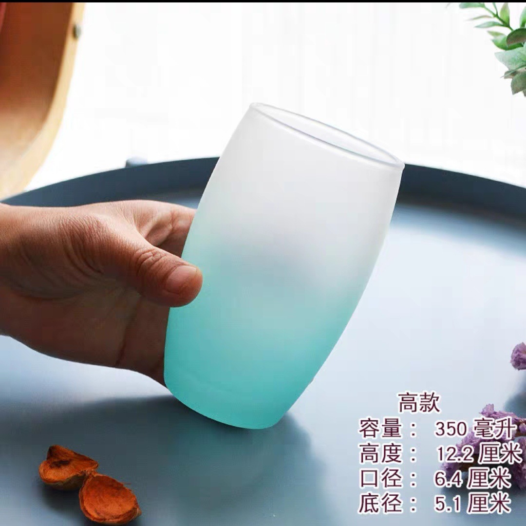 Lemeya vidrio satong gel color hielo azul polvo de gel polvo verde taza de cuerpo recto taza de agua de taza cuadrada Stanning