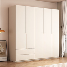 一门到顶实木衣柜家用卧室定制橡木储物柜子佛山免拉手组合大衣橱