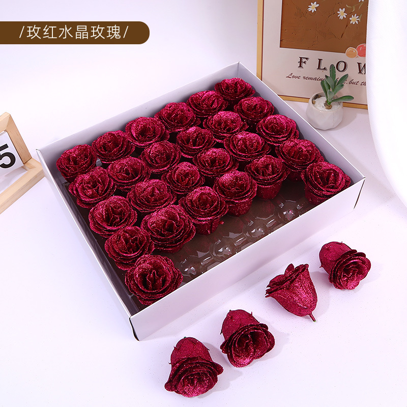 Rose red crystal rose