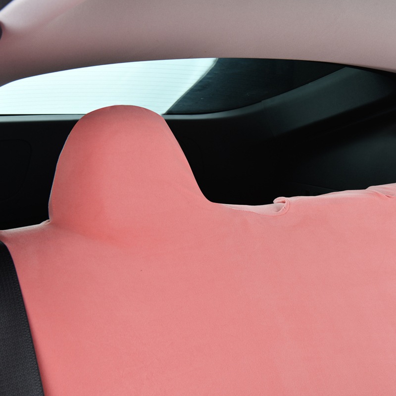 Elastic Car Seat Cover, Derong Rear Seat Cushion Cover, Seat Cushion, Backrest and Headrest Integrated Cover, Dust-Proof and Stain-Resistant, Single Layer