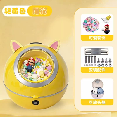 Electric car tail box Boxes, Universal Modified Decorative Accessories - bright-yellow-tail-box-three-dimensional-sticker-decoration-tail-box