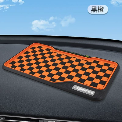 Anti-slip mat strong adsorption high temperature resistant - black-orange