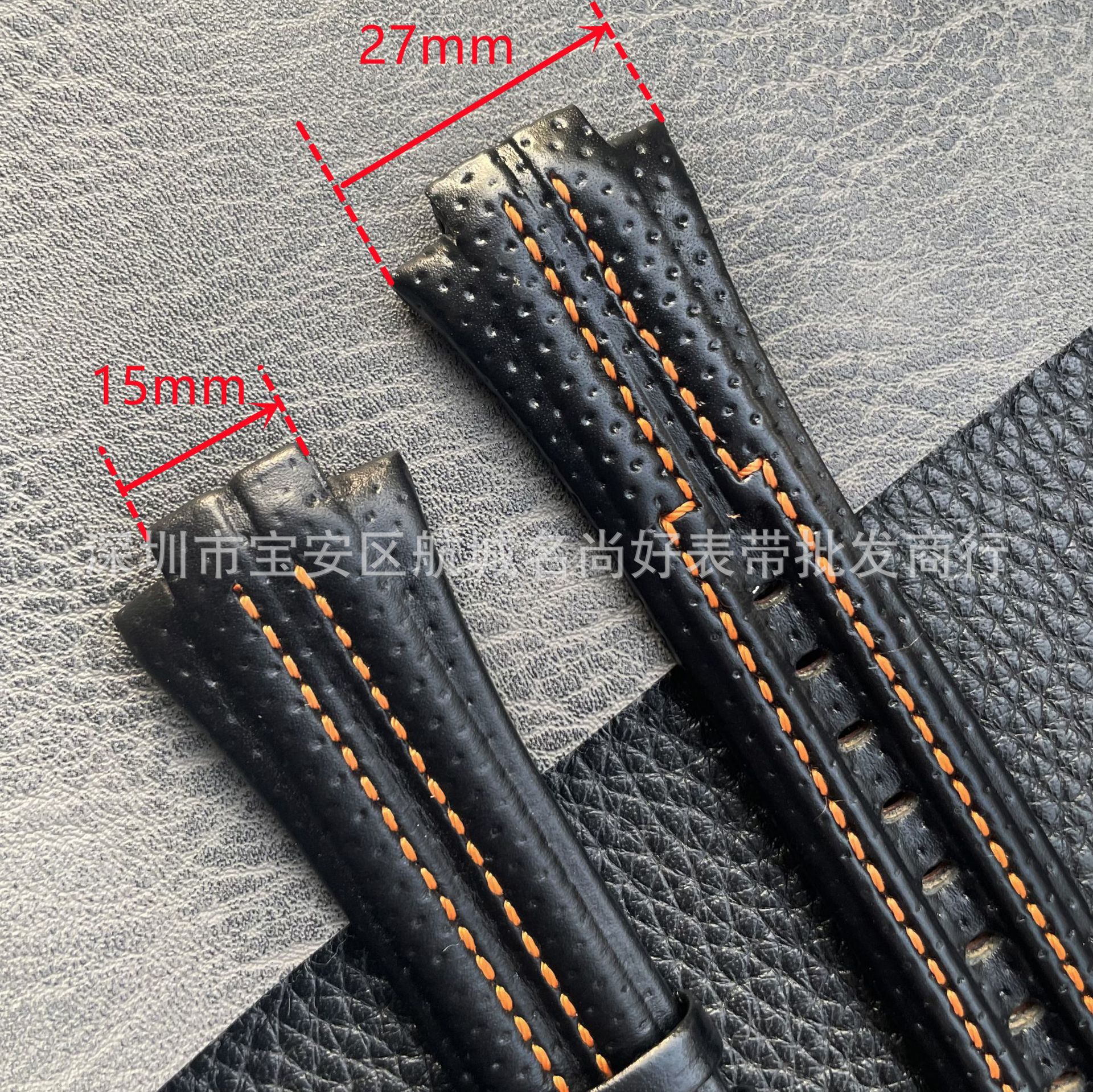 Alternative Seiko Watch Correa de cuero pulsera 27mm