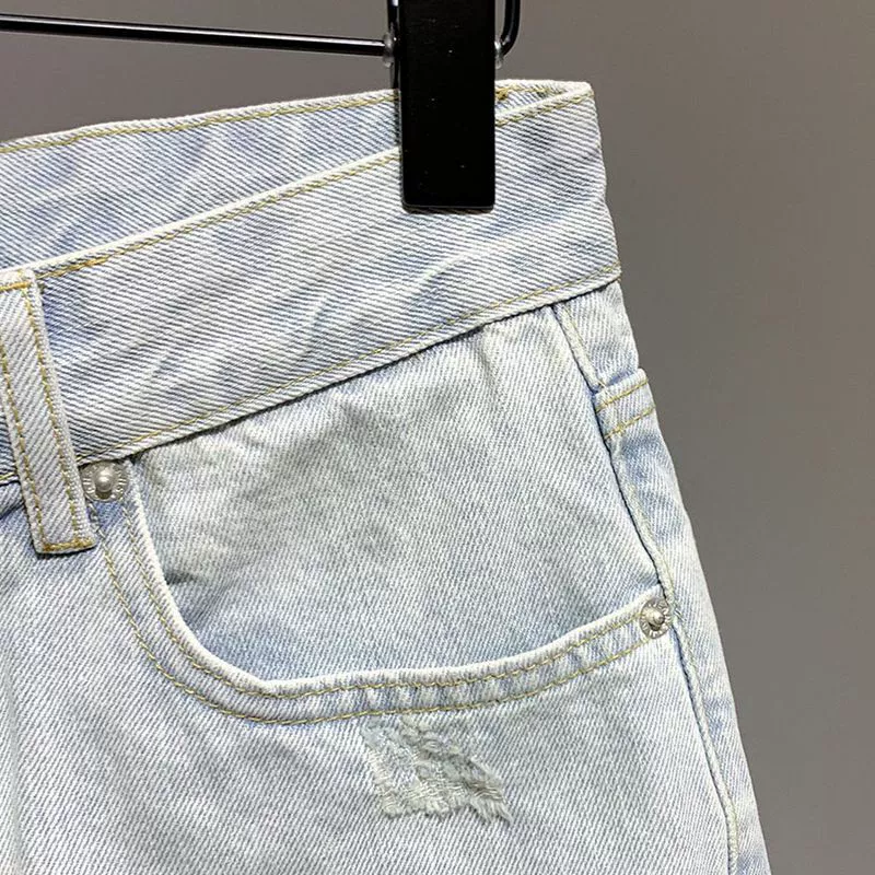 Синяя джинсовая юбка, мужские шорты, модные брюки, 2025 год, Slim fit, корейский стиль