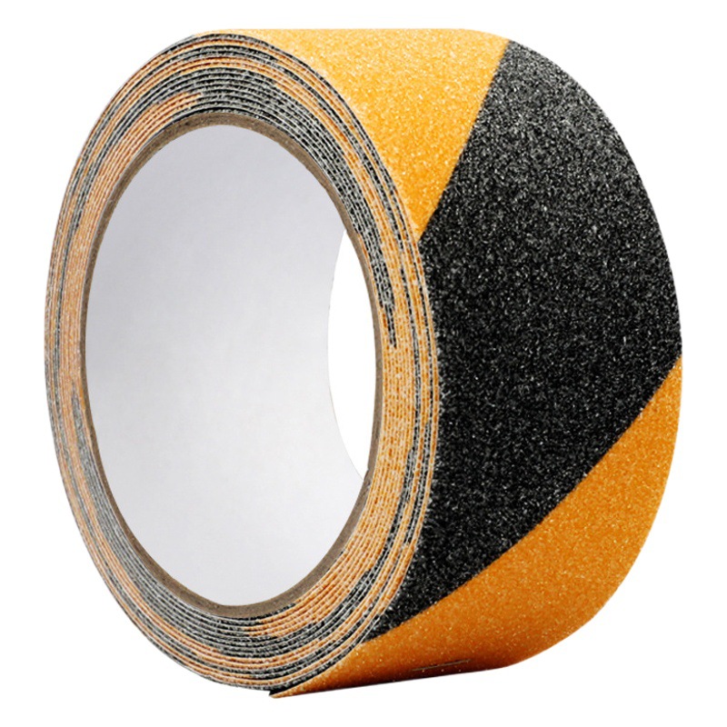 Cinta antideslizante esmerilada transfronteriza color PVC alto adhesivo antideslizante sin costuras línea de advertencia de escalera resistente al desgaste fuerte tira antideslizante