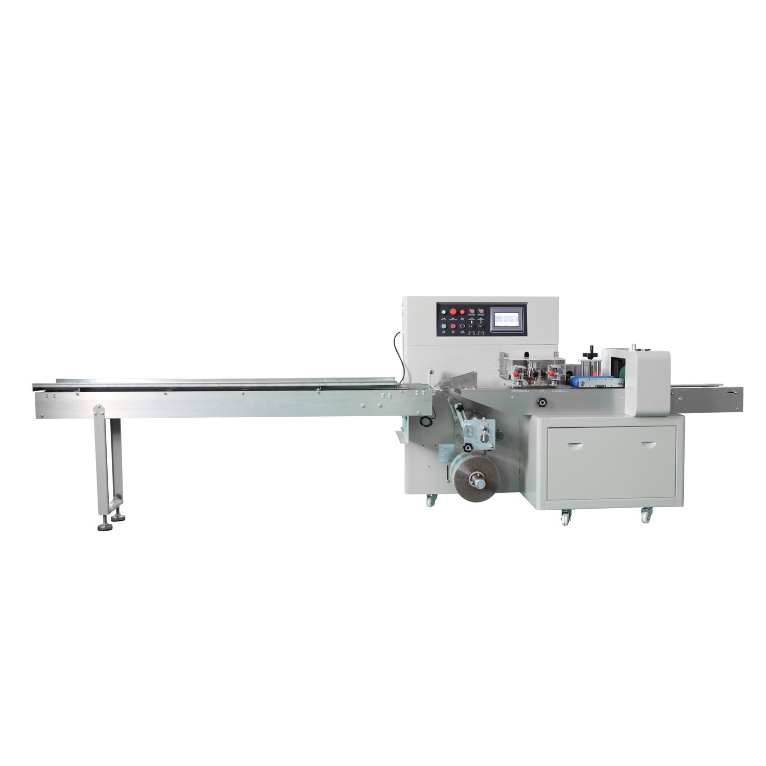 Máquina de envasado tipo almohada totalmente automática para verduras, frutas, ferretería, pan, pasteles de luna, máquina de embolsado para alimentos, juguetes y galletas. image 7