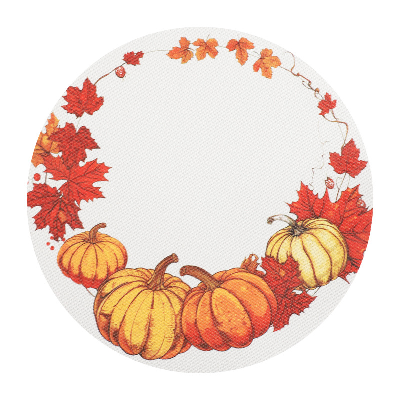 Selección de colección de primavera de PVC impresa almohadilla de decoración de escritorio cocina almohadilla de aislamiento térmico almohadilla de platos de calabaza estudiantes