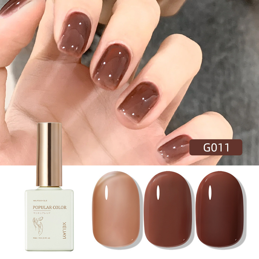 Pure Color new white nail polish glue nude transparent nail polish shop special high-grade nail polish lasting firm Factory wholesale