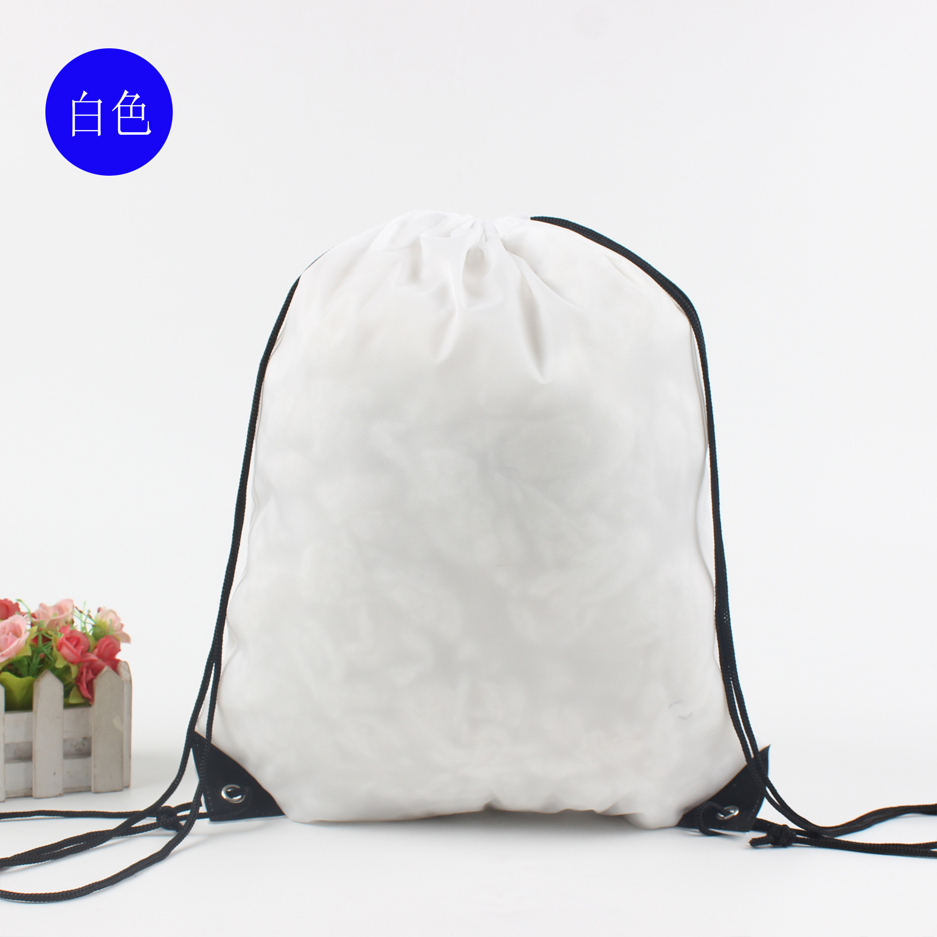 Fábrica directa 210D poliéster mochila con cordón mochila almacenamiento con cordón bolsa nylon publicidad bolsa logo image 21