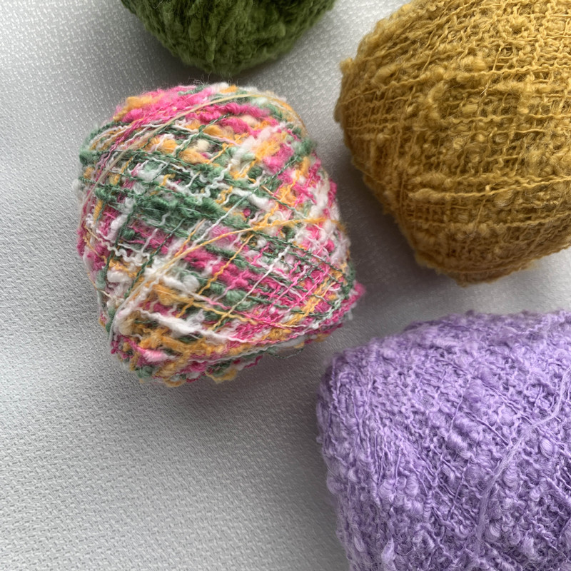 Factory wholesale fancy knot Bean wool ball hand-woven DIY wire net red same style hand-mixed wire wiring