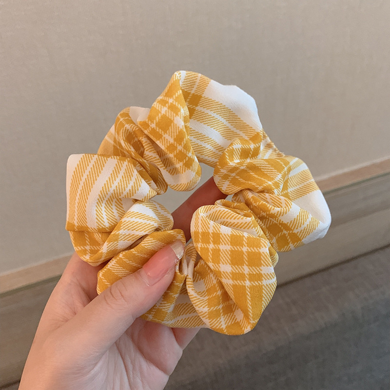 法式文艺~复古甜美方巾大肠发圈女高级感超大号马尾头绳发 饰头饰|undefined