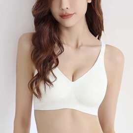 果冻003#裸感固定杯无痕排扣美背内衣M-2XL亲肤裸感尾货文胸批发